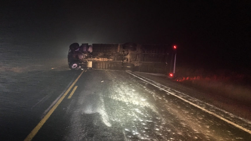 George Millican Road truck crash