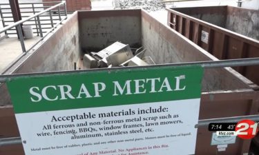 Knott Landfill recycling scrap metal
