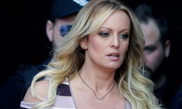 Adult film actress Stormy Daniels arrives at the adult entertainment fair "Venus" in Berlin