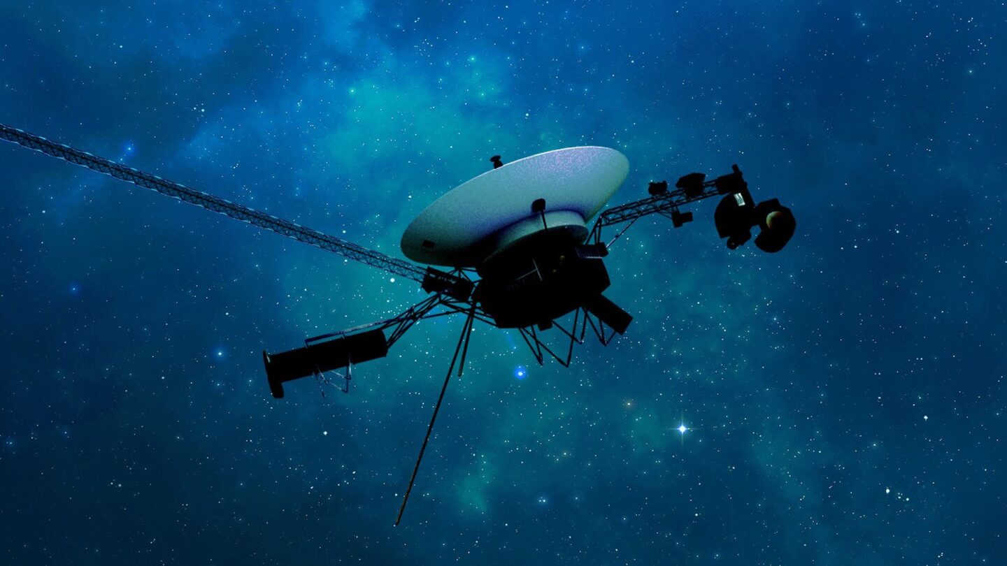 <i>NASA/JPL-Caltech via CNN Newsource</i><br/>An illustration depicts NASA's Voyager 1 spacecraft traveling through interstellar space