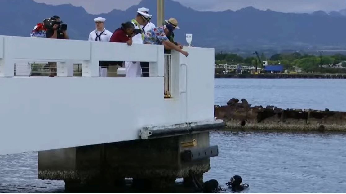 <i>KITV via CNN Newsource</i><br/>A Navy sailor who survived the Pearl Harbor attack on December 7