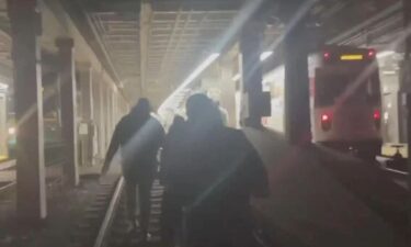 The MBTA partially shut down service on the Green Line in Boston Wednesday night because a trolley rolled back into the trolley behind it at Park Street.