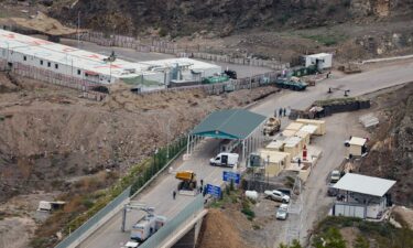 The Armenian side of the border near the town of Kornidzor