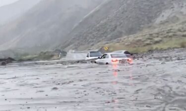 Rain triggered mudflow in Riverside County