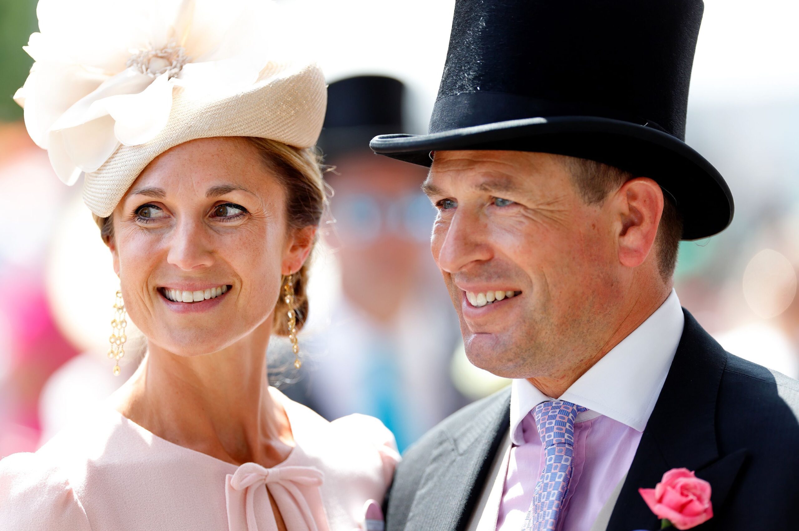 <i>Max Mumby/Indigo/Getty Images via CNN Newsource</i><br/>Harriet Sperling and Peter Phillips attended Royal Ascot together in June 2024.