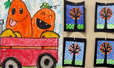 Bend-La Pine Schools shows of Silver Rail Elementary students' fall art projects