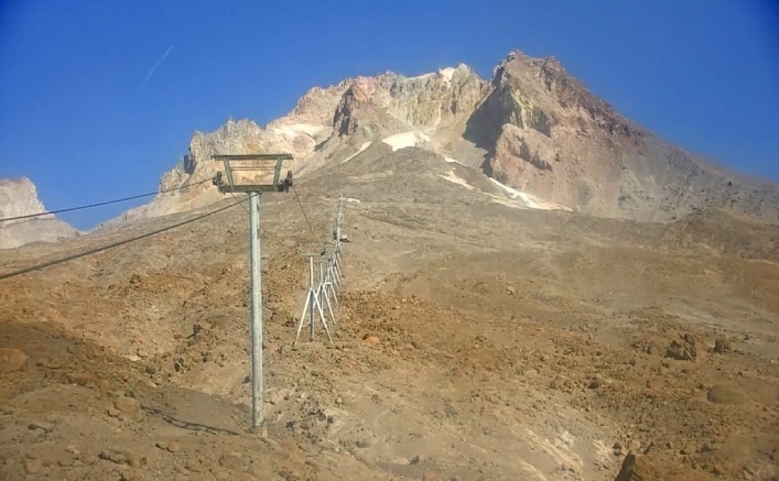 Mount Hood, in Friday webcam