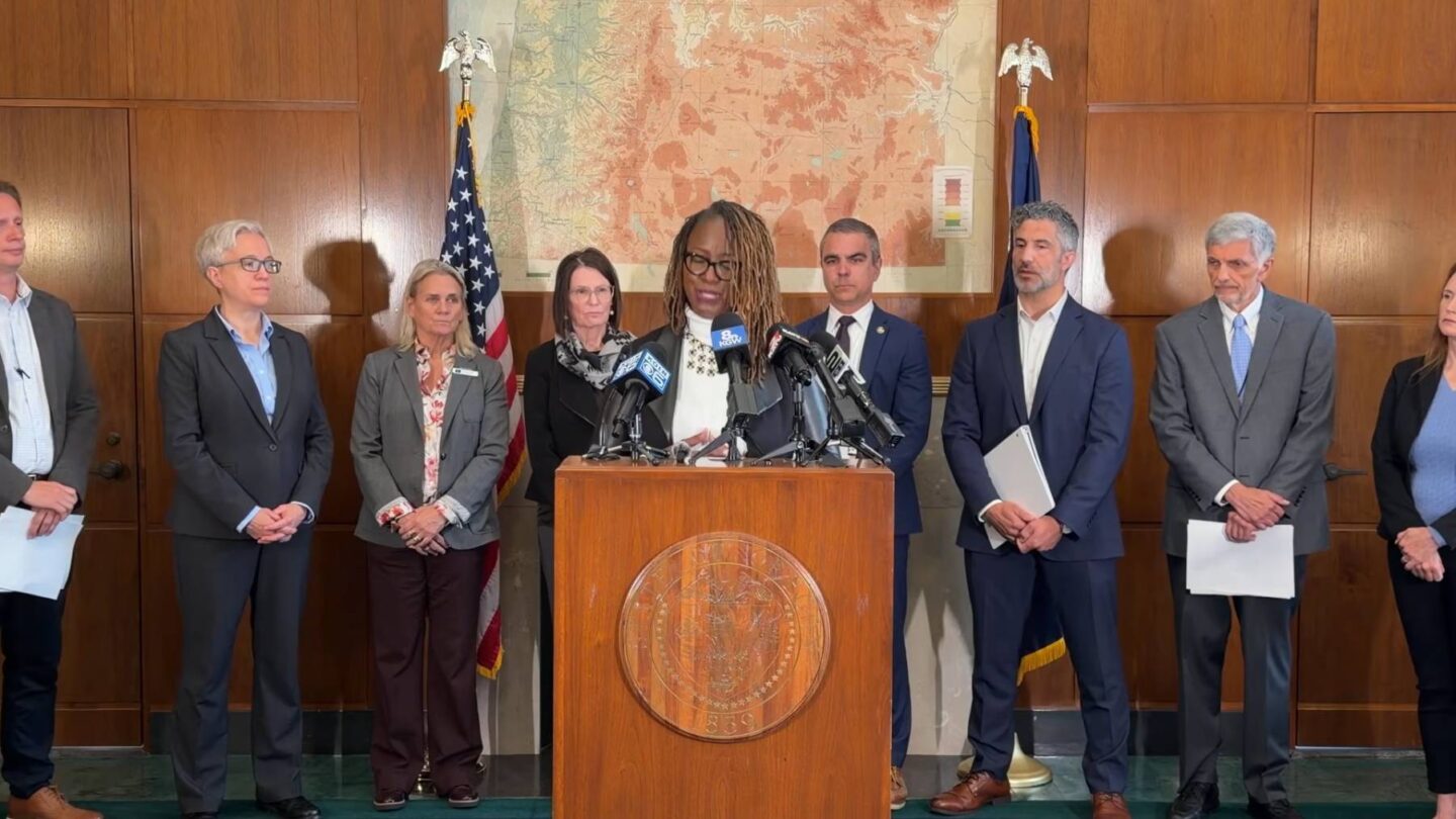 Oregon Department of Education Director Dr. Charlene Edwards speaks at Salem news conference on state response to the Silver Rails shooting